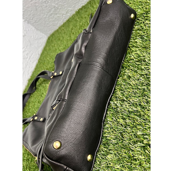 Kooba Everetti Black Leather Fringed Tote Satchel Bag - Perfect Condition - Picture 8 of 17